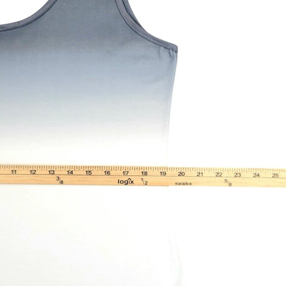 Womens XL Colorblock Ombre Tank Dress Stylish Sleeveless Summer Tunic Round Neck - Picture 10 of 11